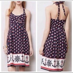 Anthropologie Postmark Windward Halter Dress